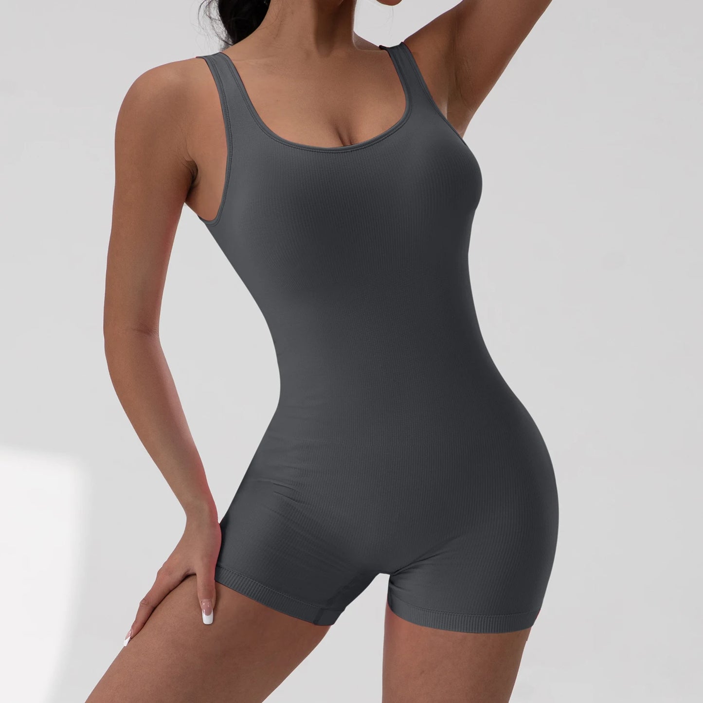 Sexy With V-shaped Exposed Waist Women's Summer Jumpsuits Fitness Daily Wear Casual Yoga Workout Jumpsuits