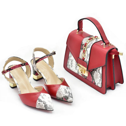 New Arrival Leopard Shoes and Bag Set  for Women Bride Shoes and Bag for Party Wedding Patent Leather Shoes for Women Sandals