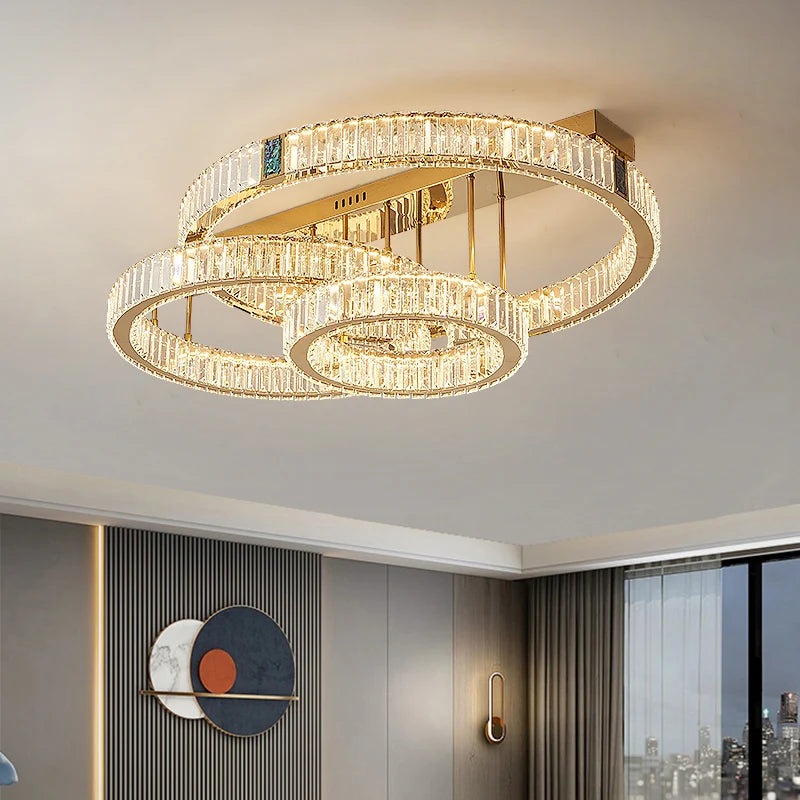 Home Decoration Pendant Lights, Luxury Crystal Living Room Chandelier, Bedroom Pendant Lamp, Ceiling Light, Indoor Lighting