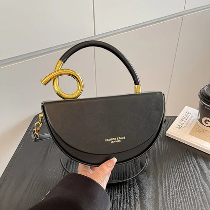 Small Crossbody Bags For Women Designer Semicircle Saddle Bag 8 Colors Pu Leather Handbag Luxury Brand Lady Shoulder Bags