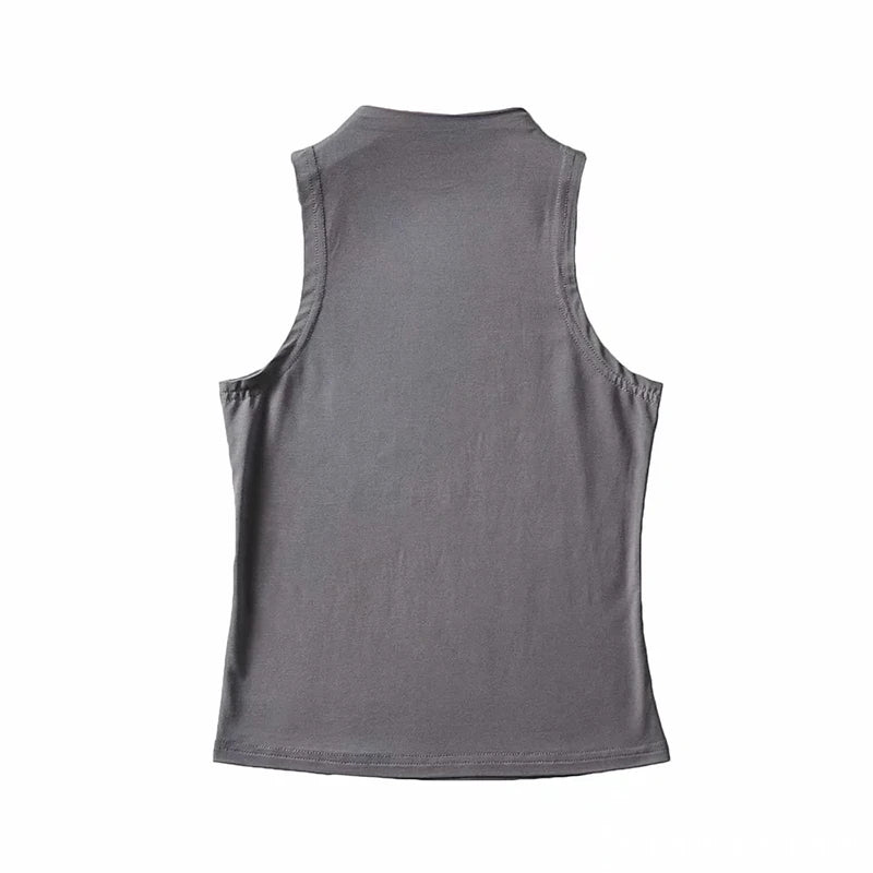 2024 Summer NEW Arrival Women Solid Color Causal Sexy Croped-Top Sleeveless Tank Streetwear