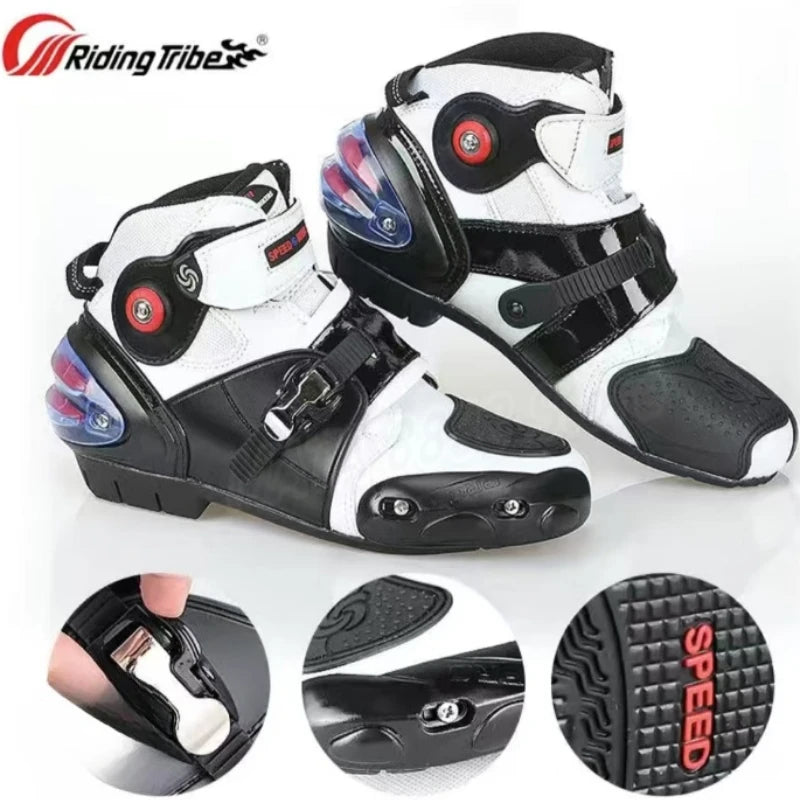 Hots PRO-BIKE Waterproof All-season Motorcycle Riding Shoes for Men and Women Off-road Racing Boots Motorbike Rider Boots