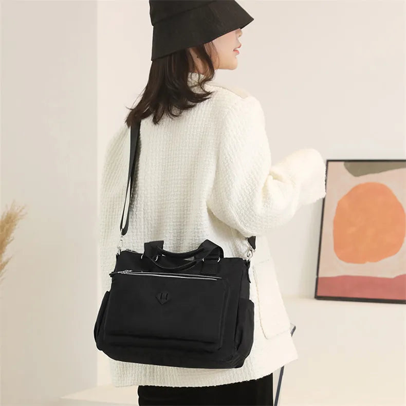 High-grade fabrics,Women's Shoulder bag Female Top-Handle bag Handbag Waterproof Nylon CrossBody Bag Ladies Messenger Bag