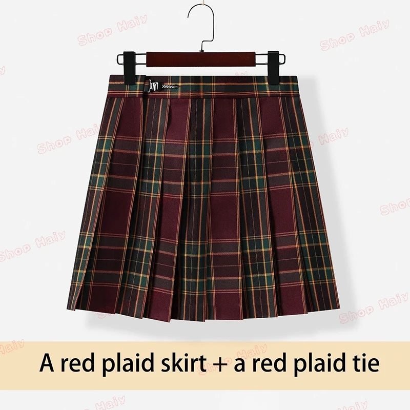 JK Japanese School Uniform Jacket Girls Multicolor Graduation Outfit for Harry Magic Academy with Sexy Pleated Skirt Tie Set New