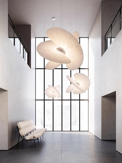 Nordic Designer Silk Pendant Light for Bar Restaurant Shop Study Room Bedroom Dining Room Living Home Decoration Indoor Lighting