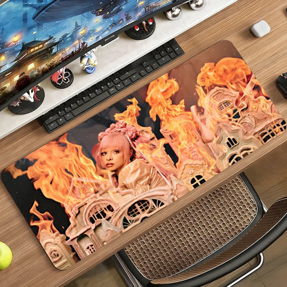 Singer Melanie Martinez Hades Mouse Pad Large Non-Slip Waterproof Mat Stitched Edge Keyboard Pad for Gaming Daily Office