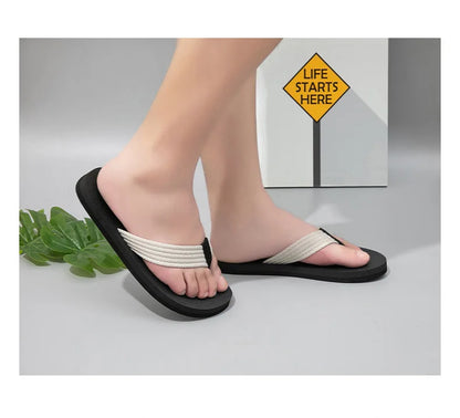 Quick- Dry Hidden Middle Finger Slippers Figure with Legs Flip Flops Parody Middle Finger Beach Summer Comfort Non Slip Sandal