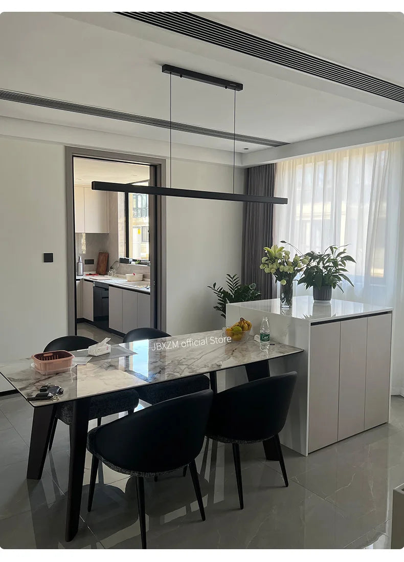 Dining Room Chandelier Dining Table Lighting Kitchen Bar Light LED Linear Lamp Restaurant Pendant Lights Modern Brief Droplight