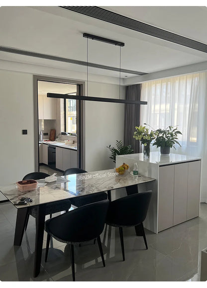 Dining Room Chandelier Dining Table Lighting Kitchen Bar Light LED Linear Lamp Restaurant Pendant Lights Modern Brief Droplight