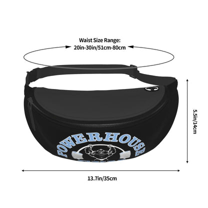 Powerhouse Gym Fanny Bag Custom Bodybuilders Fitness Crossbody Waist Pack Men Women Cycling Camping Phone Money Pouch