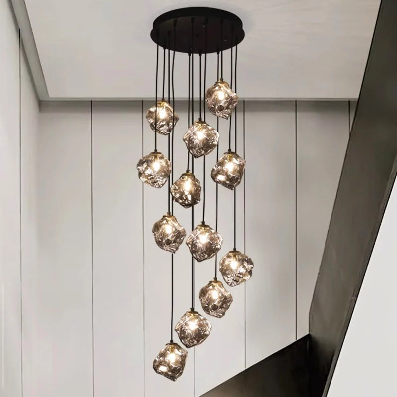 Modern home decor led lights pendant light lamps forstaircase Chandeliers for living room hanging light indoor lighting