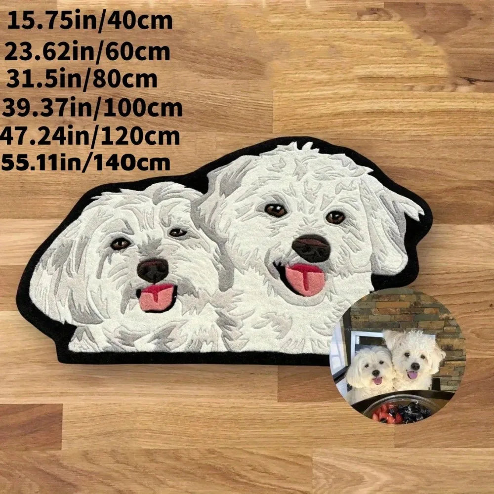 VIKAMA Custom Photo Rug - Personalize with Any Image Upload Non-Slip Home Mat for Entryways Pet-Friendly Printing Available
