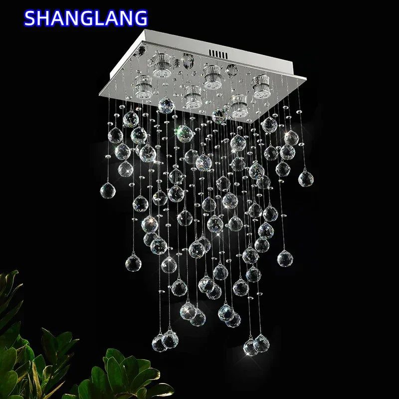 Modern Led Crystal Chandelier For Living Dining Room Luxury Kitchen Indoor Lighting Creative Home Decor Lamp K9 Cristal Lustre