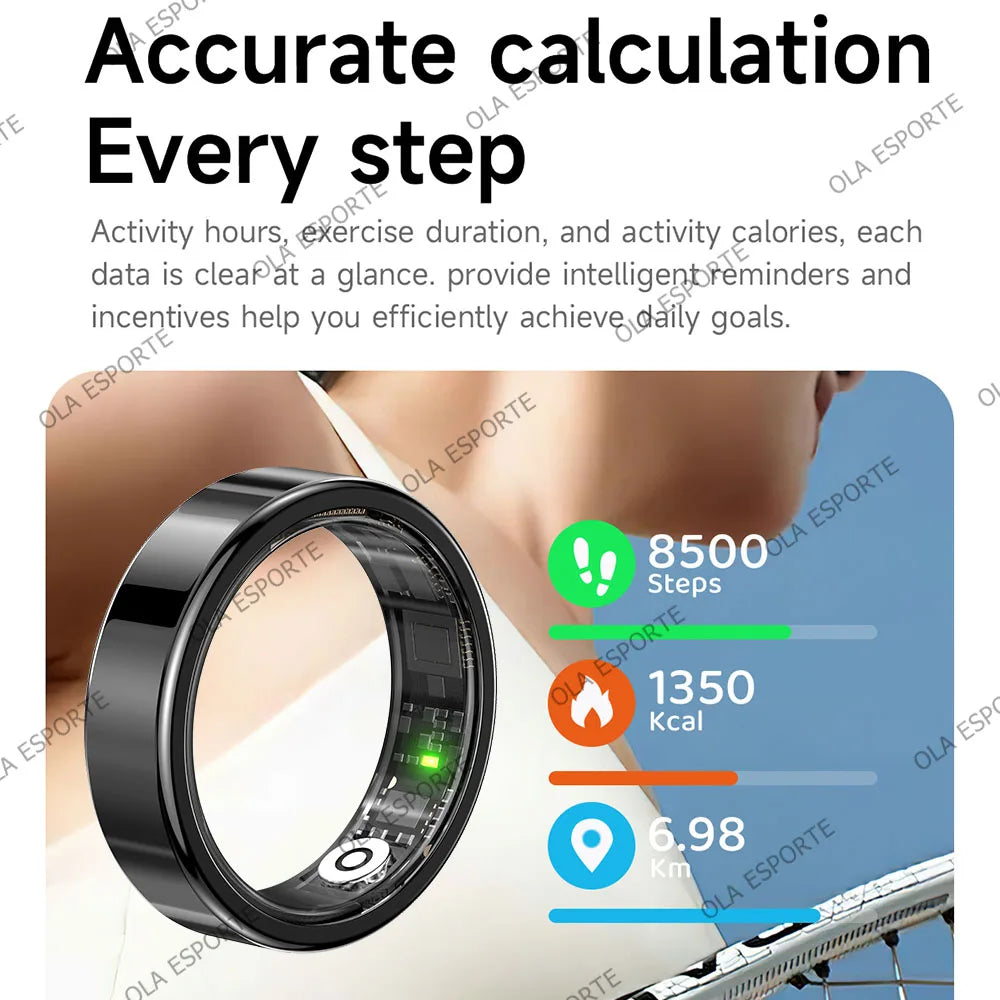 R10 Smart Ring with Charging Case for Men Women, Health and Sleep Monitor, 5ATM Waterproof, Multi-sport Mode, Smartring 2026 New