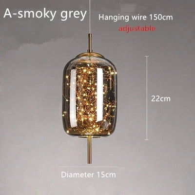 Modern Led Pendant Lamp Glass Ceiling Hanging Lights Fixture Luminaire Chandeliers Lustres Suspension Luminaire Bedroom Decor