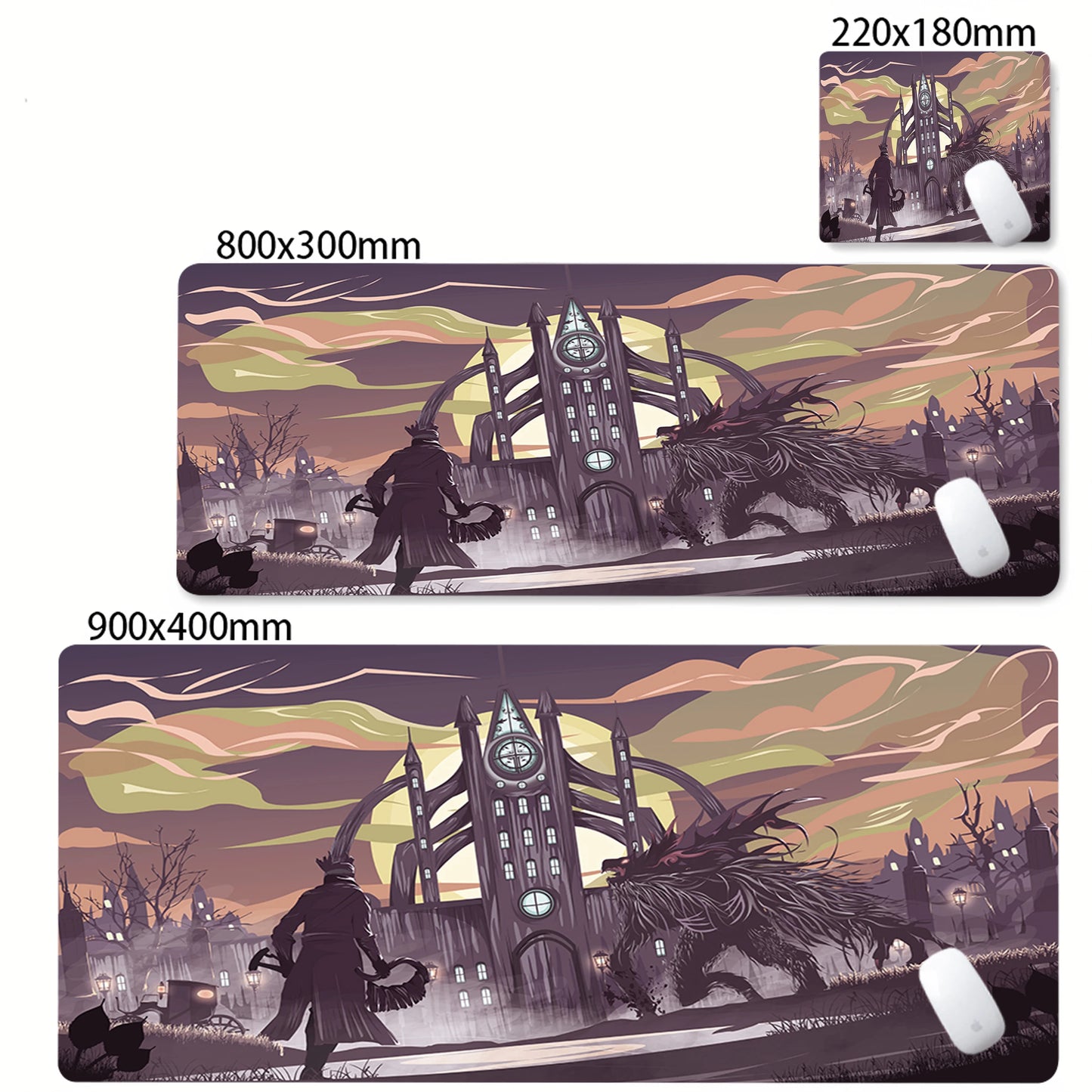 Cool New Bloodborne Gamer Play Mats E-sports Mousepad Large Gaming Mouse Pad Keyboards Table Mat Office Accessories Desk Rug