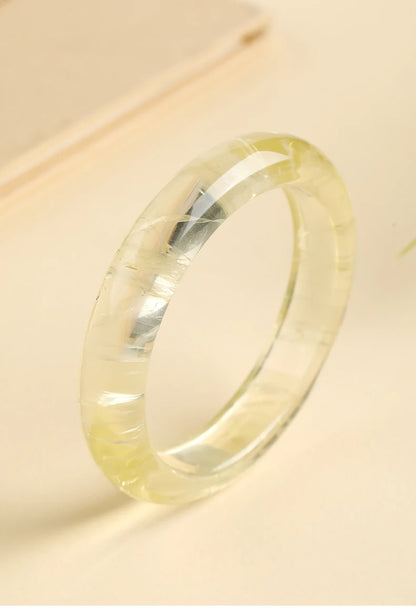 7A Natural Lemon Citrine Bangle Bracelet for Women Healing Crystal Jewelry for Wealth High Quality Luxury Jewelry Gift
