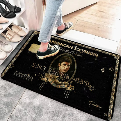 Stylish Movie Scarface Design Floor Mat Sofa Chairs Area Carpet for Living Room Decor Bedroom Non-Slip Bedside Soft Rug Doormat