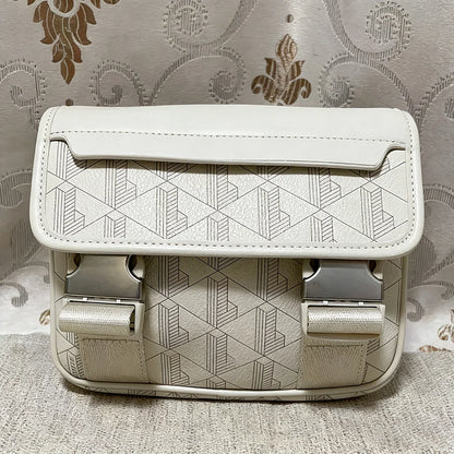 New retro printed messenger men's shoulder bag, PU casual trend crossbody bag, Boy fashionable mobile phone storage handbag