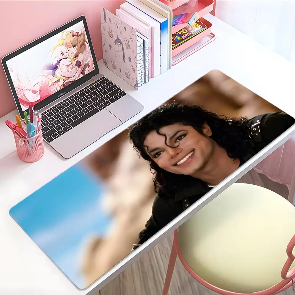 singer legendary M-Michael Jackson Mouse Pad Large Thick Desk Pad Stitched Edges Gaming Mouse Mat for PC