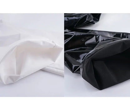 Patent Leather Thigh High Latex Stockings Women's Glossy Long Socks For Party Club Cosplay Lingerie Sexy Skinny Catsuit Stocking
