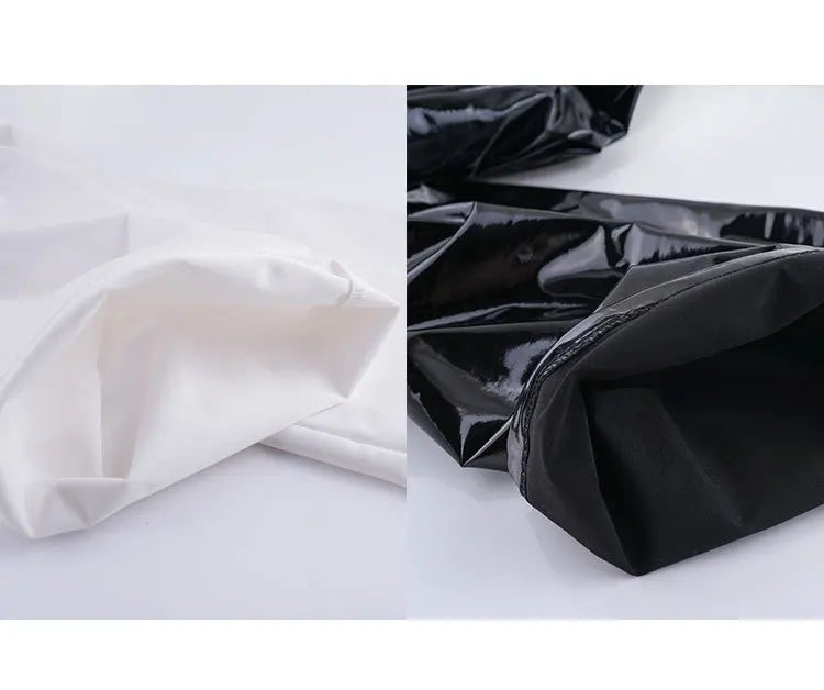 Patent Leather Thigh High Latex Stockings Women's Glossy Long Socks For Party Club Cosplay Lingerie Sexy Skinny Catsuit Stocking