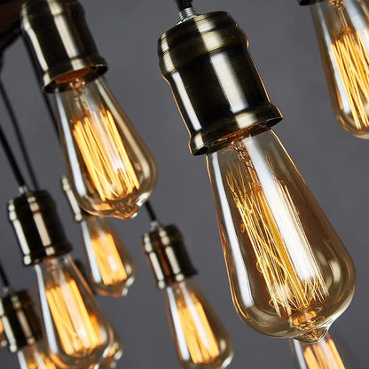 Classical Industrial Iron LED Wheel Pendant lights Metallic lustre Hanging Lamps Bar decoration Suspend Lamps Cafe Pendend Lamps