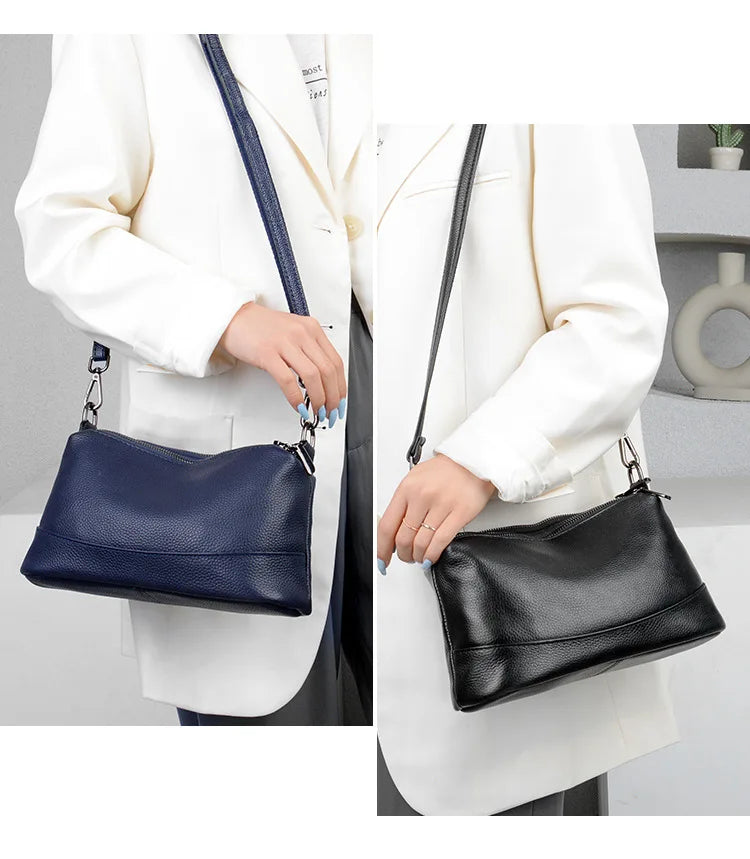 New Fashion Women Genuine Leather Handbags Women's bags Designer Female Shoulder Bags Luxury Brand Cowhide Ladies Messenger Bag