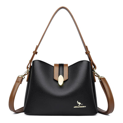 High Quality Leather Tote for Ladies Luxury Casual Women Designer Shoulder Crossbody Sac Female Worker Bolsas Handbags and Purse