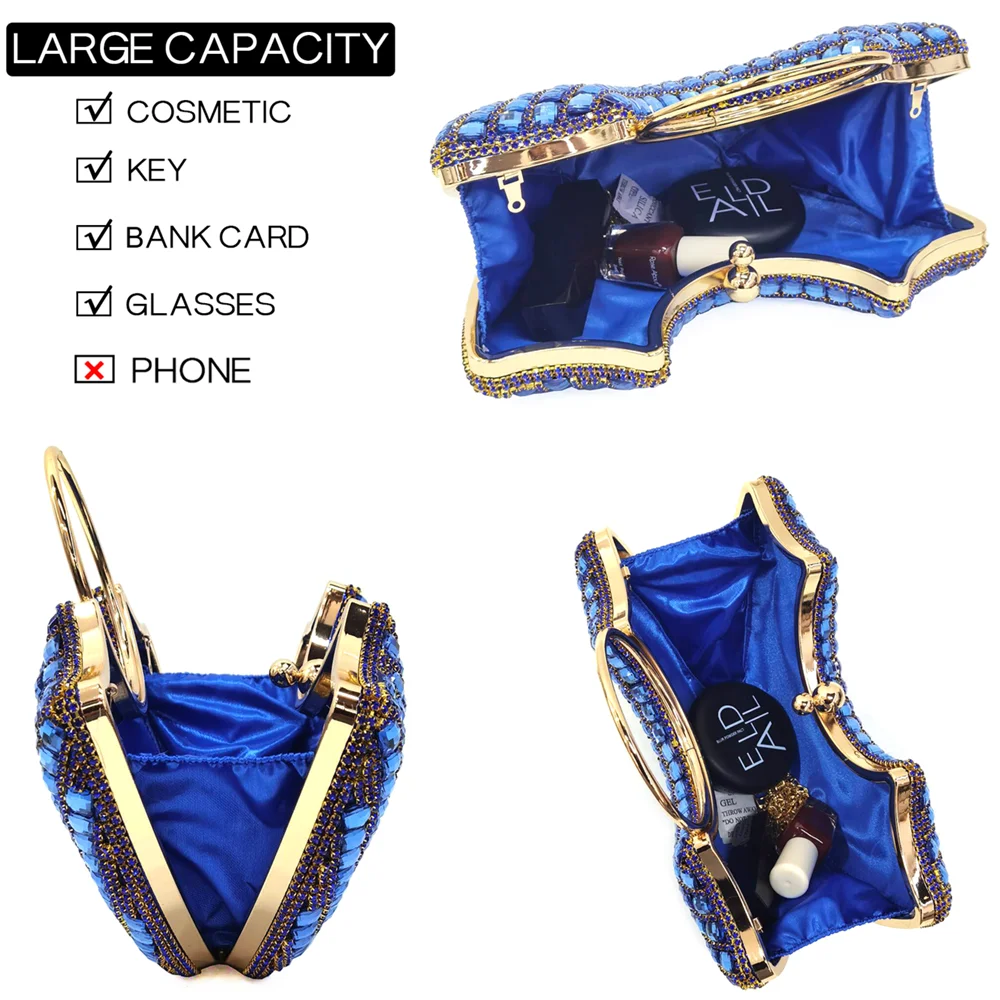 Venus Chan New Arrival Italian Design Nigerian Fashion Party Wedding Shoes and Bag Set Decorated With Flower in Blue Color
