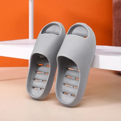Men's Bathroom Bathing Slippers Women's New Summer Indoor Home Eva Anti-Slip Anti-Odor Couple Shower Leakage Quick-Drying Slippers for Women