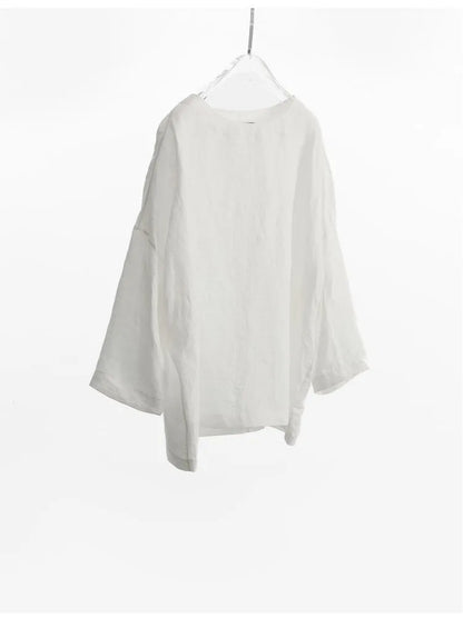 Plus-Size Women's Clothing~Hemp Long-Sleeved Shirt, Casual Sun-Protective Top, New Spring/Summer 2026 Style