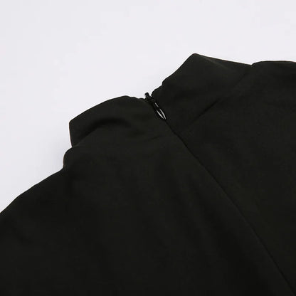 Turtleneck Bodycon Playsuit One-Pieces Shorts Sexy Rompers Womens Jumpsuit Black Combinaison Femme Zipper Ropa Mujer Sleeveless