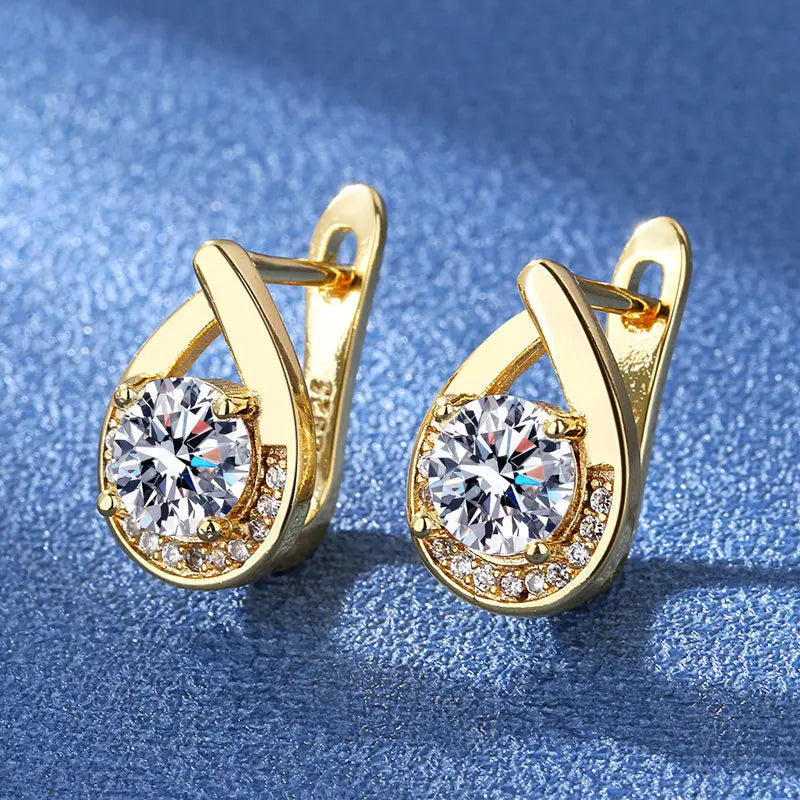 925 Silver Needle Princess Crystal Square Zircon Drop Earrings for Women Trendy Simplicity Jewelry Girl Sweet Gifts New