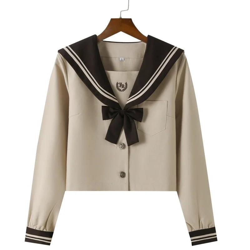 Student JK Uniform Women's High School Korean Chinese School Uniforms Navy Sailor Outfit Short Sleeve Suit Japan Seifuku Girl