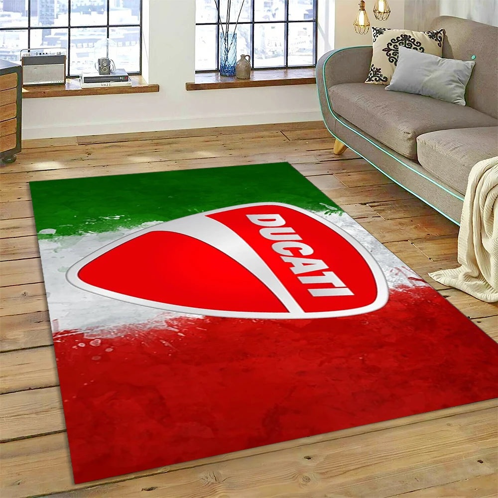 3D Racing Motorcycle Sign Carpet Rug for Living Room Bedroom Home Sofa Decoration,kids Play Non-slip Floor Mat Christmas Gift
