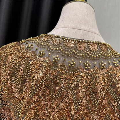 Vintage Sequin Embellished Flapper Shawl Beaded 1920s Sequin Shoulder Shawl Short Outerwear Women