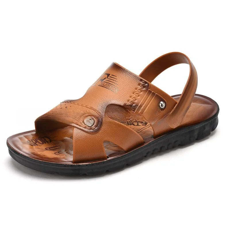 Summer New Leather Sandals Outdoor beach open toe slippers anti slip breathable dual-purpose shoes Casual comfort sandals
