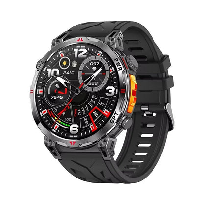 Men KC93 Smart Watch 1.56inch AMOLED GPS Positioning Outdoors Sports Fitness Tracker Bluetooth Calling Large Battery Smartwatch