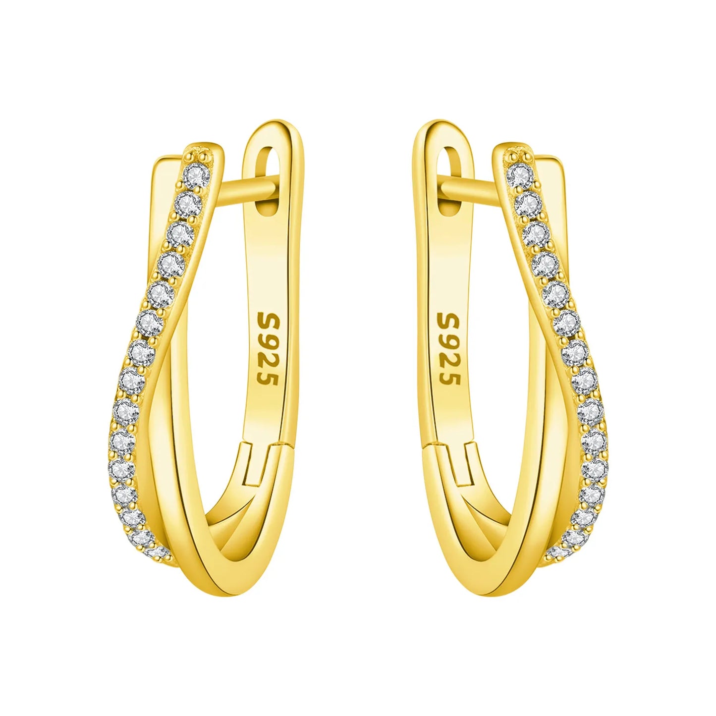 Original 925 Sterling Silver Heart Vintage Luxury Earrings Fashion 18K Gold Hoop Earrings for Women Piercing Jewelry Aretes 2026