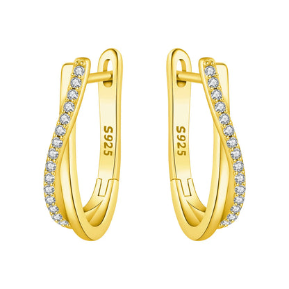 Original 925 Sterling Silver Heart Vintage Luxury Earrings Fashion 18K Gold Hoop Earrings for Women Piercing Jewelry Aretes 2026
