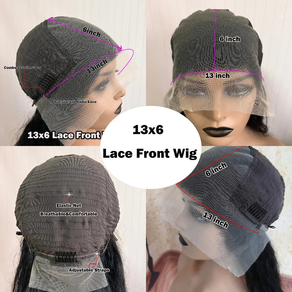 #4/27 Brown Light Blonde Loose Wave Glueless Human Hair 13x4 Silk Top Lace Front Wigs Bleached Knots 13x6/360 Lace Front Wigs