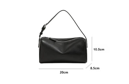 2025 New Luxury 90s Pen Holder Bag Genuine Soft Cowhide & Suede Mini Crossbody Bag Hand-Carry Vintage Shoulder Purse for Women