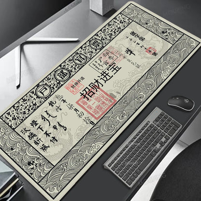 Grid Desk Mat Black Mouse Pad Gamer Laptop Office Carpet Big Mousepad Xxl Anime Computer Tables Rubber Mouse Pad Large Deskmat