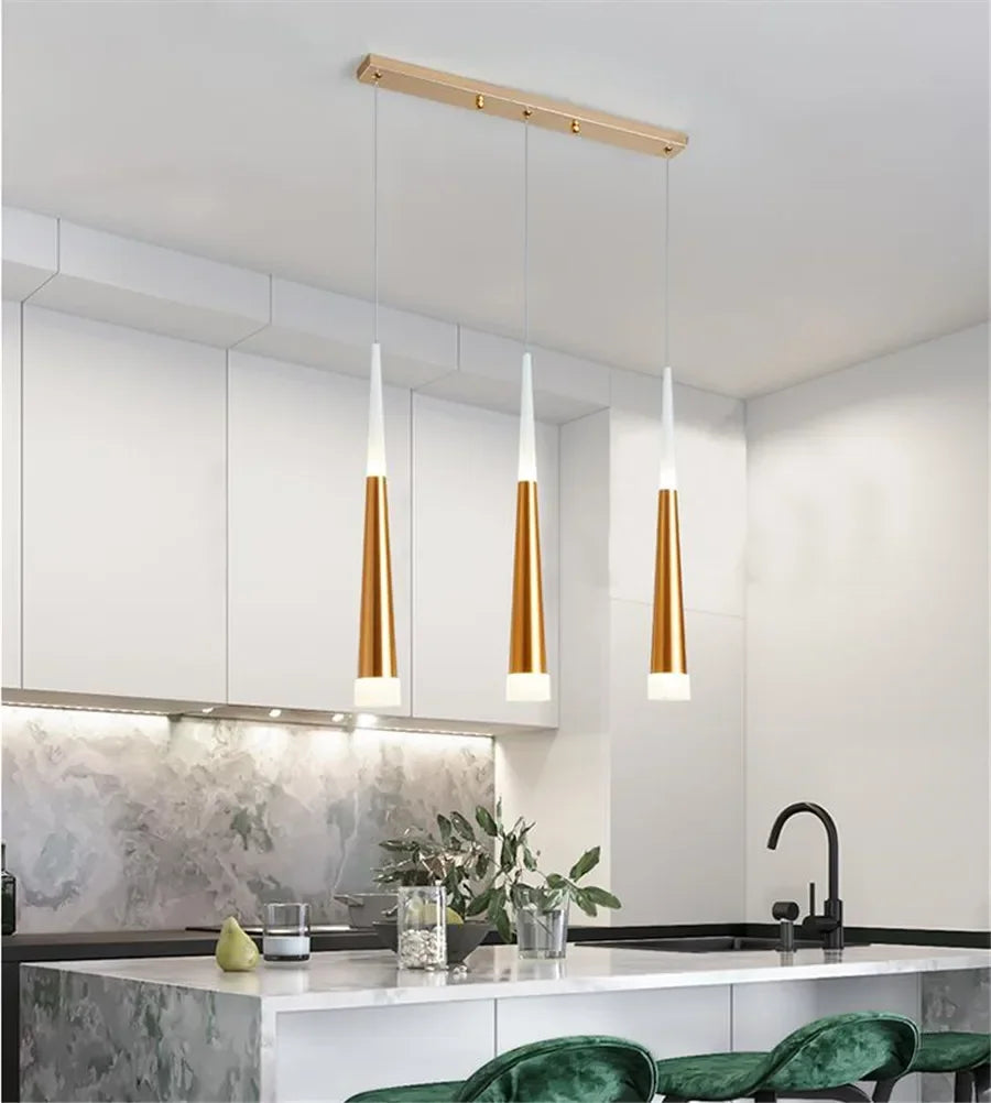 Luxury Waterdrop Bedroom Bedside LED Pendant Lights Kitchen Island Bedroom bar Table Dining Room Hanging Light Home Chandelier