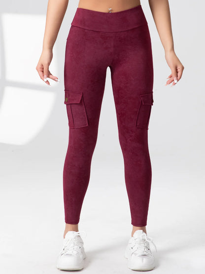 Pockets Gym Leggings Women High Waist Fashion Fitness Pants Skinny Stretch Outdoors Comfortable Sport  Leggings