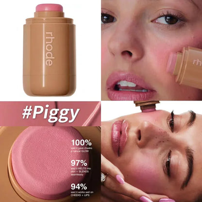Rhode Skin Balm Data Cake Lip Gloss Sleepy Girl Freckle Pocket Blush Stick Non-fading Waterproof Blusher Moisturizing Lipstick