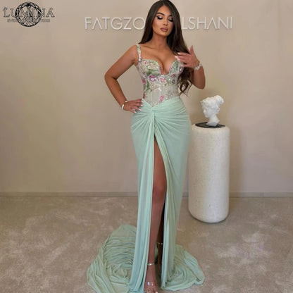 Lumina 3D Flowers Elegant Women's Dresses for Wedding Party Dresses Luxury 2026 Fishtail Skirt Custom Made Prom Dress 2026 Guest