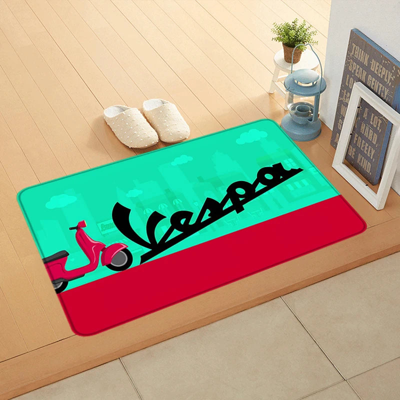 House Entrance Doormat Motorcycle Hallway Carpet Living Room Rugs V-Vespas Foot Carpets Bath Rug Floor Mats Non-slip Home Decor
