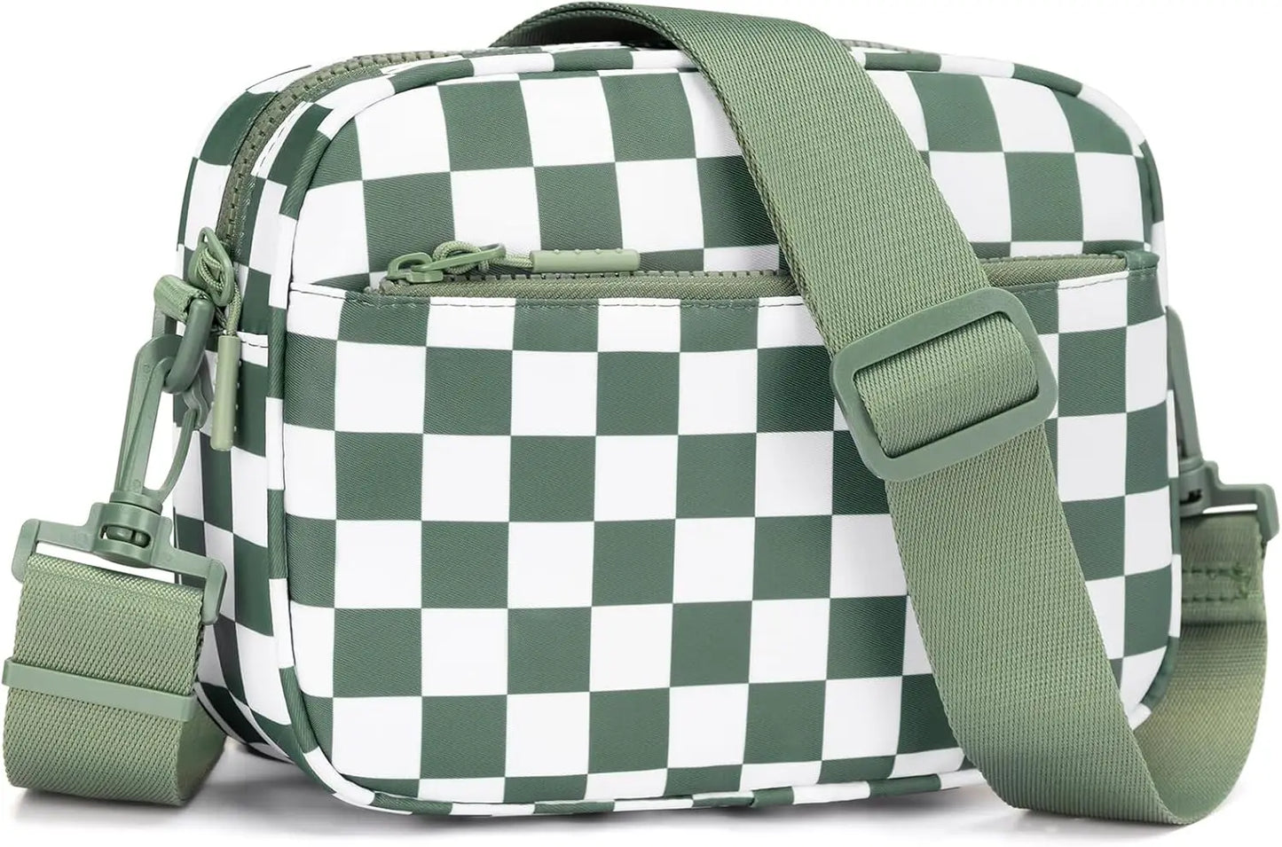 Small Checkered Crossbody Bag for Women Cute Purses Trendy Shoulder Handbags Wide Strap Anti theft Travel Purses Handbag Shoulder Bag, Cute Cross Body Wallet